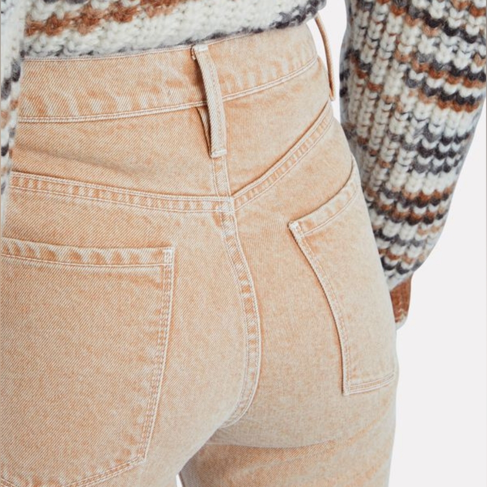 FRAME Le Sylvie Slender Straight Ultra High Rise Ankle Length NWOT Sand Wash - Picture 8 of 16